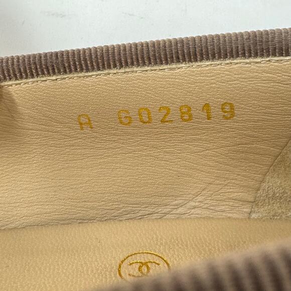 Chanel Metallic Bronze Leather Ballet Flats | CC Logo Ballerinas Size 37 | 6.5 - Picture 8 of 12